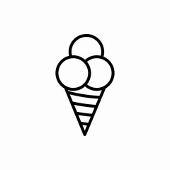 Outline ice cream icon.Ice cream vector illustration. Symbol for web and mobile