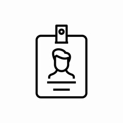 Outline id card icon.Id card vector illustration. Symbol for web and mobile