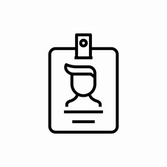 Outline id card icon.Id card vector illustration. Symbol for web and mobile