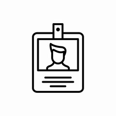 Outline id card icon.Id card vector illustration. Symbol for web and mobile