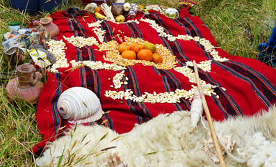 Chacana (Chakana) or Ceremony in homage to Pachamama (Mother Earth) - is an aboriginal ritual of...