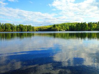 Fototapeta na wymiar Lake with Cloud Reflecting