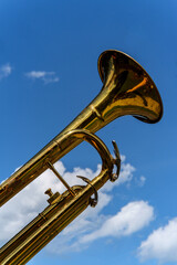 Obraz na płótnie Canvas Marching Band Trumpet Sky
