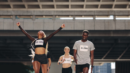 Female marathon race winner