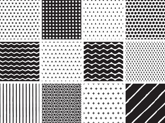 Seamless Hand drawn Minimalist Patterns