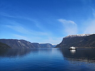 lake and mountains