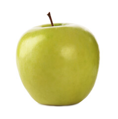 Fresh juicy yellow apple isolated on white