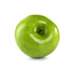 Fresh juicy green apple isolated on white