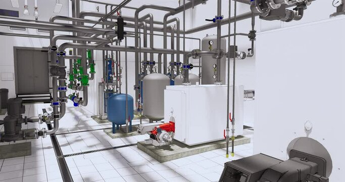 Conceptual visualization of drawing style of utilities at BIM technology	