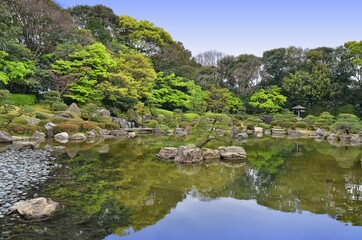 Fototapeta premium Ohori Park Japanese Garden Fukuoka city, Japan