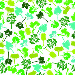seamless pattern with green leaves