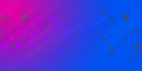 Pink and blue sci-fi neon box style illustration background with copy space for your text