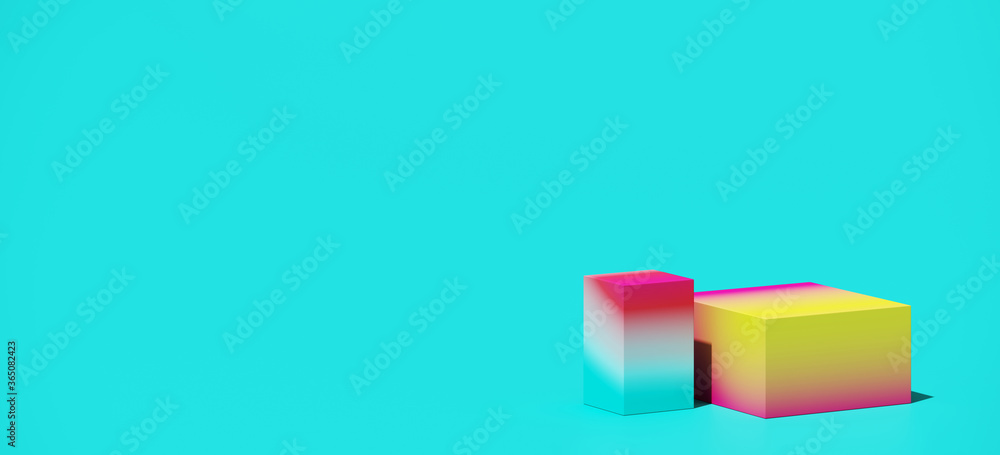 Poster minimal abstract mockup background for product presentation. colorful blending vibrant gradient podi