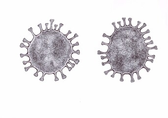 Coronavirus (pen drawing)