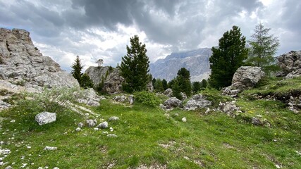 mountain landscape with blue sky