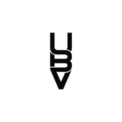 ubv letter original monogram logo design