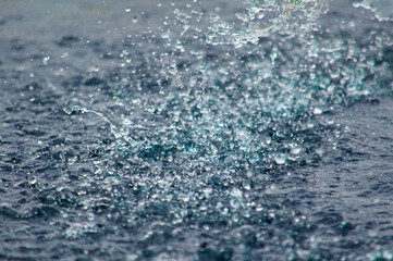 water splash in the water