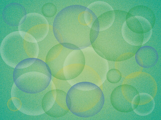 Soap bubbles on a shining blue background.