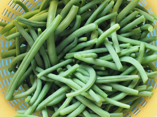 green string snap beans legumes food