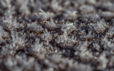 Frost macro photography focused center frame