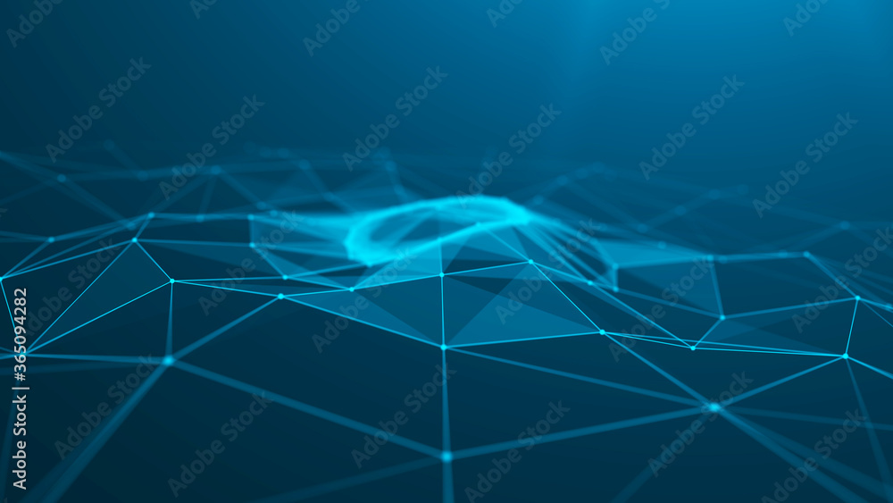 Poster sound wave. abstract current wave surface of ring circumferential lines. data technology illustratio