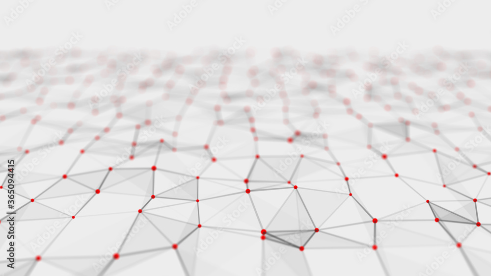 Poster wave 3d. wave of particles. abstract white geometric background. big data visualization. data techno