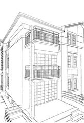 Fototapeta premium Building Residential House Vector