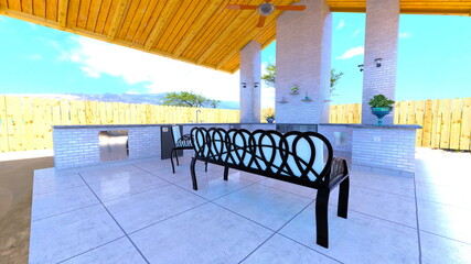 海沿いのテラス