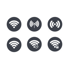Wifi signal icon wireless internet symbol vector