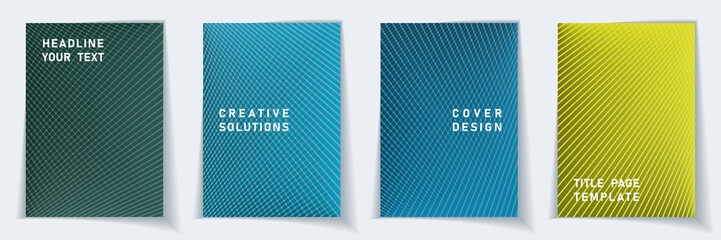 Cover page technical layouts vector design set. 
