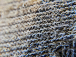 close up of knitted wool