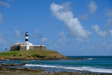 Fototapeta na wymiar Salvador Bahia Brazil - Coastline view to the Barra Lighthouse