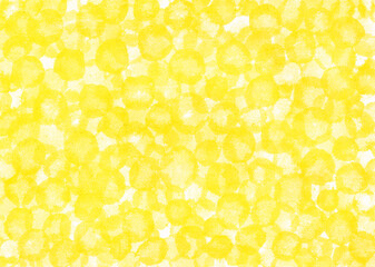 重なる円の模様　明るい黄色のアブストラクト背景