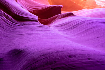 Panoramic image of the colorful Sunset on the Grand Canyon in Grand Canyon National Park from the...