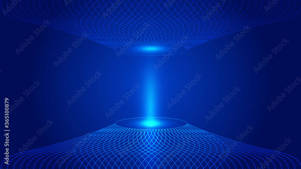 Poster the lines form an abstract graphic background with a sense of technology and space.