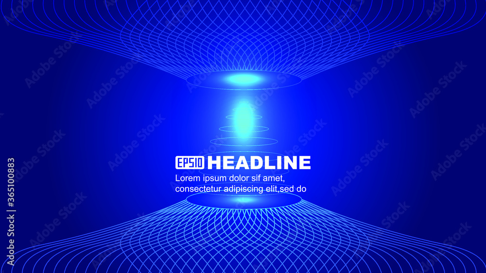 Poster the lines form an abstract graphic background with a sense of technology and space.