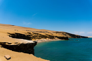 view of the beach the mine,which is a  health resort located in the district and province of Pisco