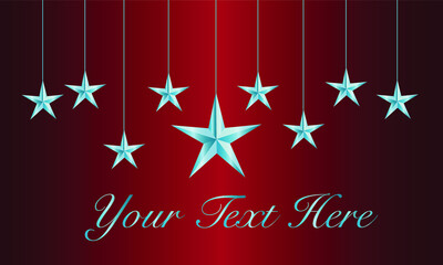 Christmas Stars Banner - Decoration - Card - Wallpaper - Background