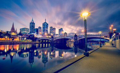 Obraz premium Melbourne city at dawn