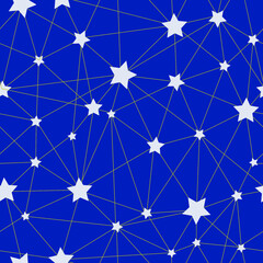 Seamless Stars vector pattern. Great for fabrics, textiles, boys pajamas, wallpaper, background, illustration design