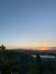 sunset over the city