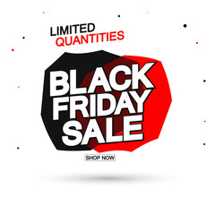 Fototapeta premium Black Friday Sale tag, bubble banner design template, app icon, vector illustration