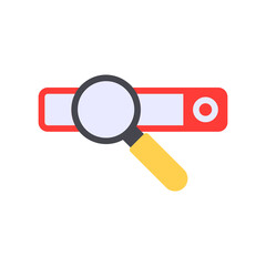 Search engine icon vector illustration in flat style for any projects