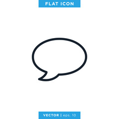 Speech Bubble Chat Talk Icon Vector Logo Template