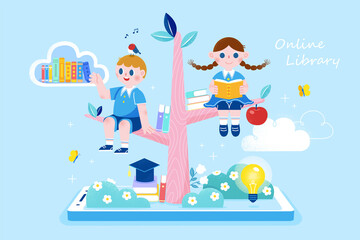 Online library concept