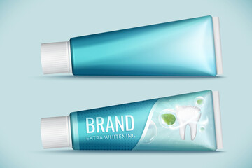 Isolated toothpaste mock-up