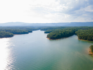 Aerial View of Lake James in Western North Carolina