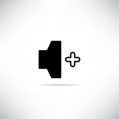 Obraz premium increase speaker volume icon vector