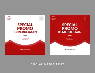 Special Promo. Indonesia Independence Day. Good used for banner and social media post