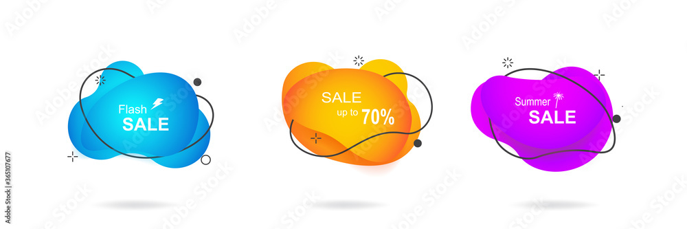 Poster modern abstract banner with we are hiring word vector illustration . fluid gradient geometric for mi